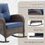 Chaise berçante d'extérieur en osier avec coussins Braxleigh-1010419566-1010419561