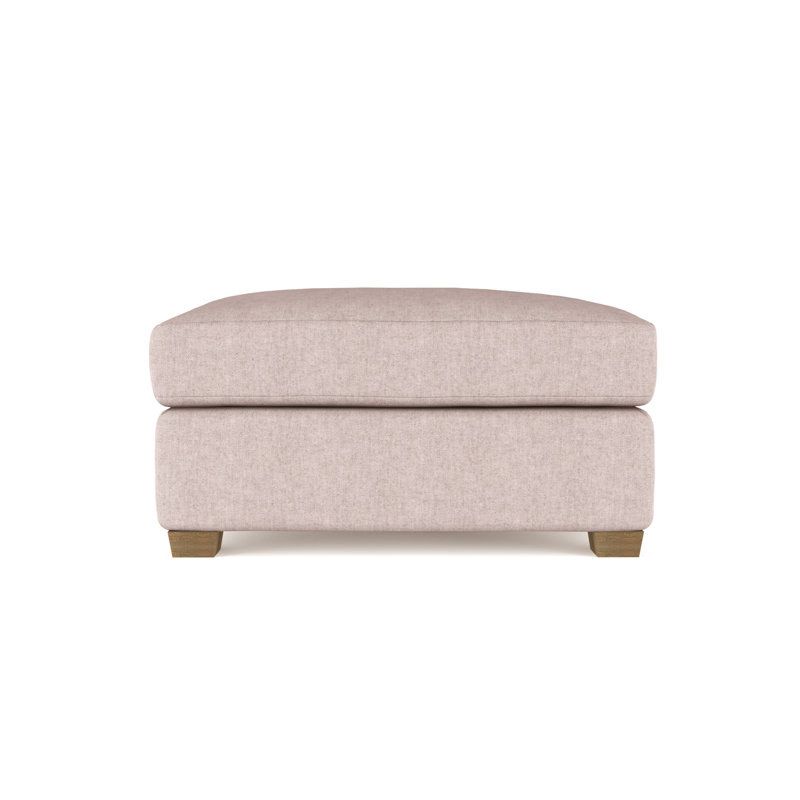 Repose-pieds Thompson, Peluche velours rosé, Patiné