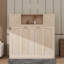 Grand lit escamotable avec armoires de rangement-1900134689