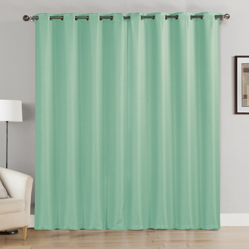 Celine Blackout Grommet Curtain Panel, White, 52" W x 90" H