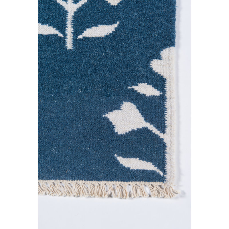 Thompson Flatweave Wool Floral Area Rug, Rectangle 7'6" x 9'6"