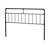 King Size Bed Headboard Featuring Iron Tube Frame, Piped Design, Flat Black Look, 2.03 In Width Industrial Style, Pipe , Finish, 49.03 Height