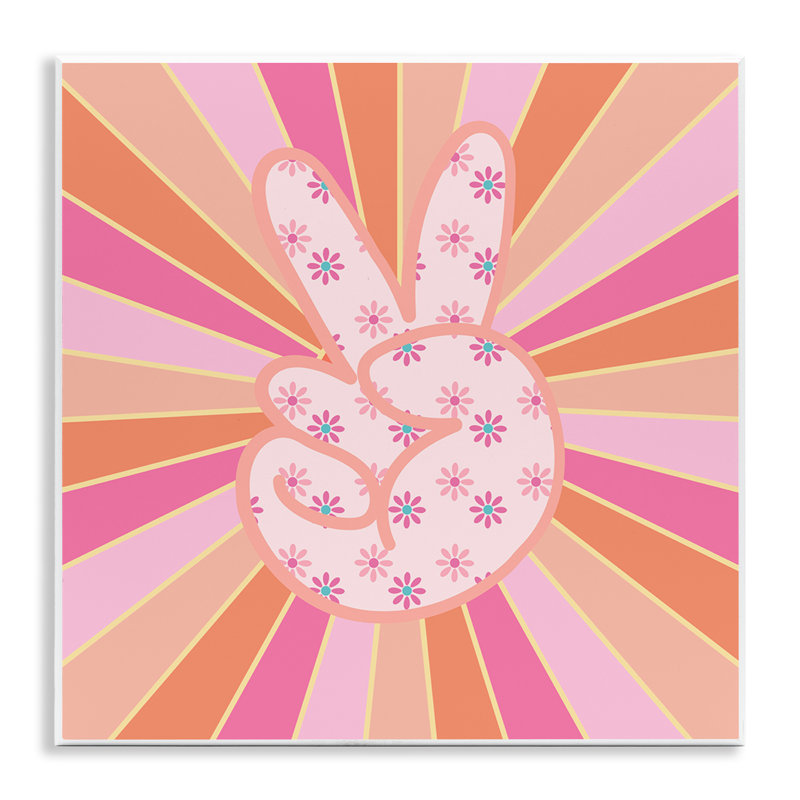 Plaque murale «Beaming Peace Sign» par Jesse Keith