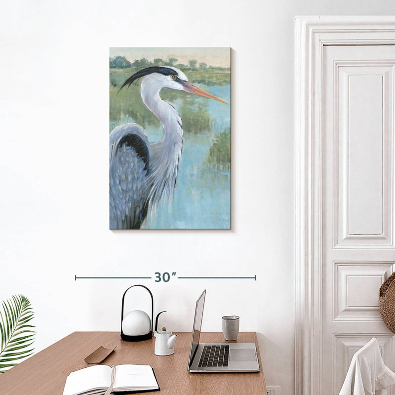 Brampt Blue Heron Portrait II, 30" H x 20" W
