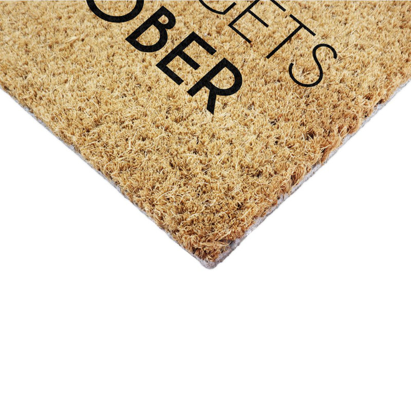 Benner Nobody Gets out Sober Kitchen Mat