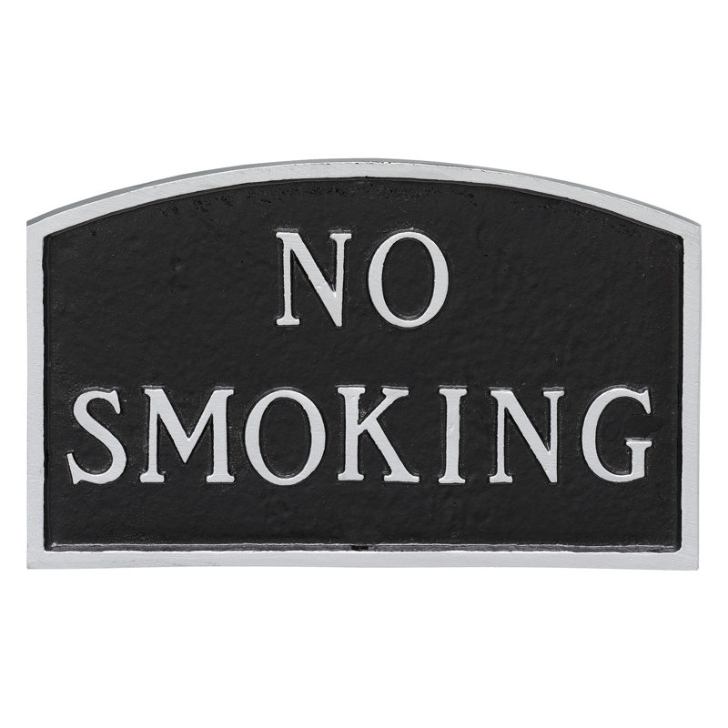 Plaque de jardin sans fumée, Noir / argent, H 10 po x l 15 po x P 0,25 po