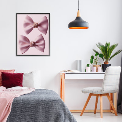 Elegant Bows with Glam Details Framed Giclee, design by Jesse Keith