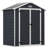 iYofe 6x4 FT Large Outdoor Storage Shed, Resin Garden Tool Shed with Floor, Lockable Door, Air Vent, Weather Resistant Backyard Storage House, Quick Assembly