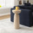 Sleek Cylinder Sandstone Side Table-621090166