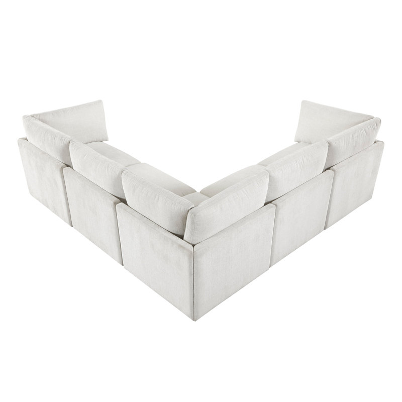 Ensemble de canapé modulaire moderne 5 pièces Beige