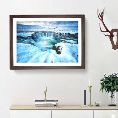 Icelandic Waterfall - Picture Frame Painting Print