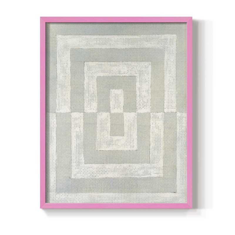 Reproduction encadrée Inner Hall II - bois massif, H 10 po x l 8 po, Rose