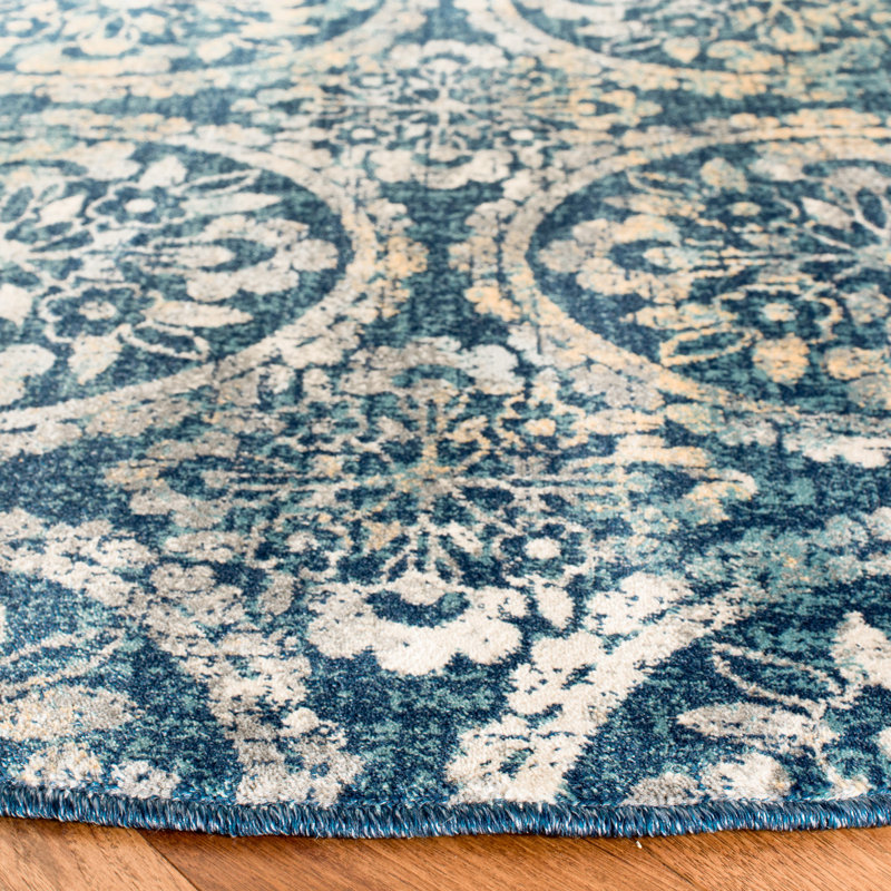 Osakis Performance Damask Rug, Round 6'7"