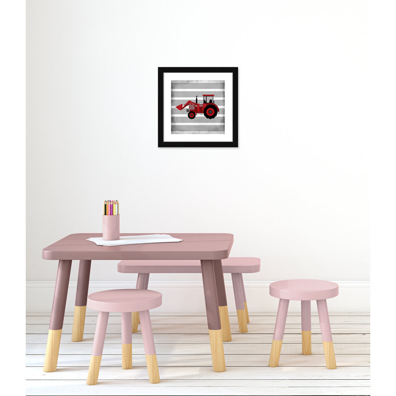en adhésif rouge 3 pi, Encadré plat noir, H 16 po x l 16 po x P 0,6 po