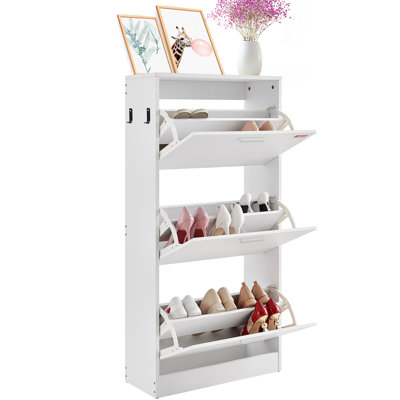 18 Pair Flip Down Shoe Storage