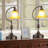 Touch Control Traditional Table Lamp With Glass Shade And USB A+C Charging Ports, Vintage Bronze Metal Base-528407078