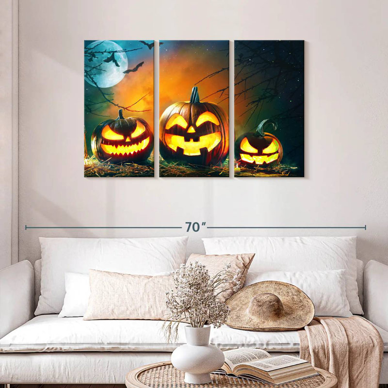 Citrouilles d'Halloween souriant