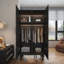 French-Style Retro Solid Wood Storage Wardrobe