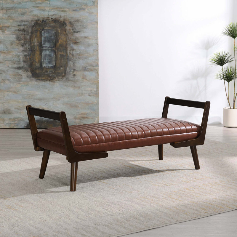 Banc rembourré 52 pouces Mid-Century