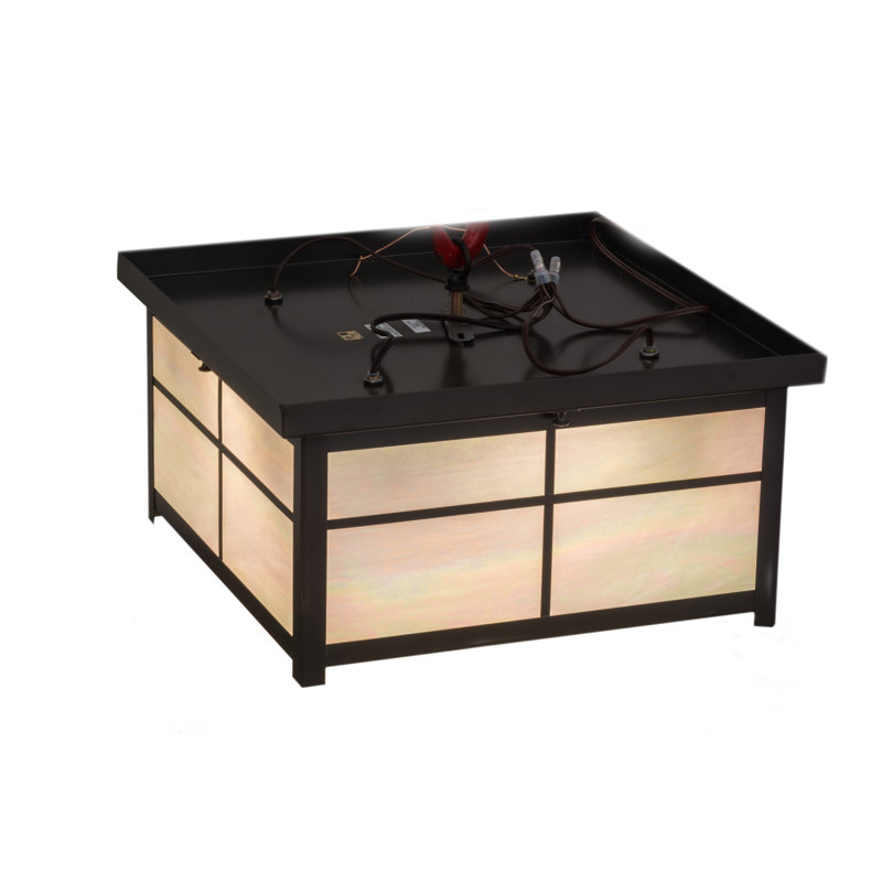 4 - Light Flush Mount, White Iridescent