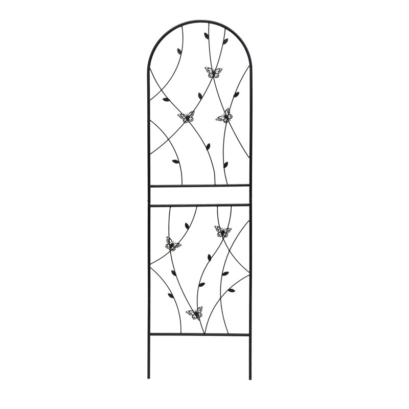 Treillis en métal antirouille pour plantes grimpantes d'extérieur - Conception élégante de papillon