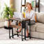 HOMCOM Folding Desk with Storage Shelf and Bag-1473814154-1473814157