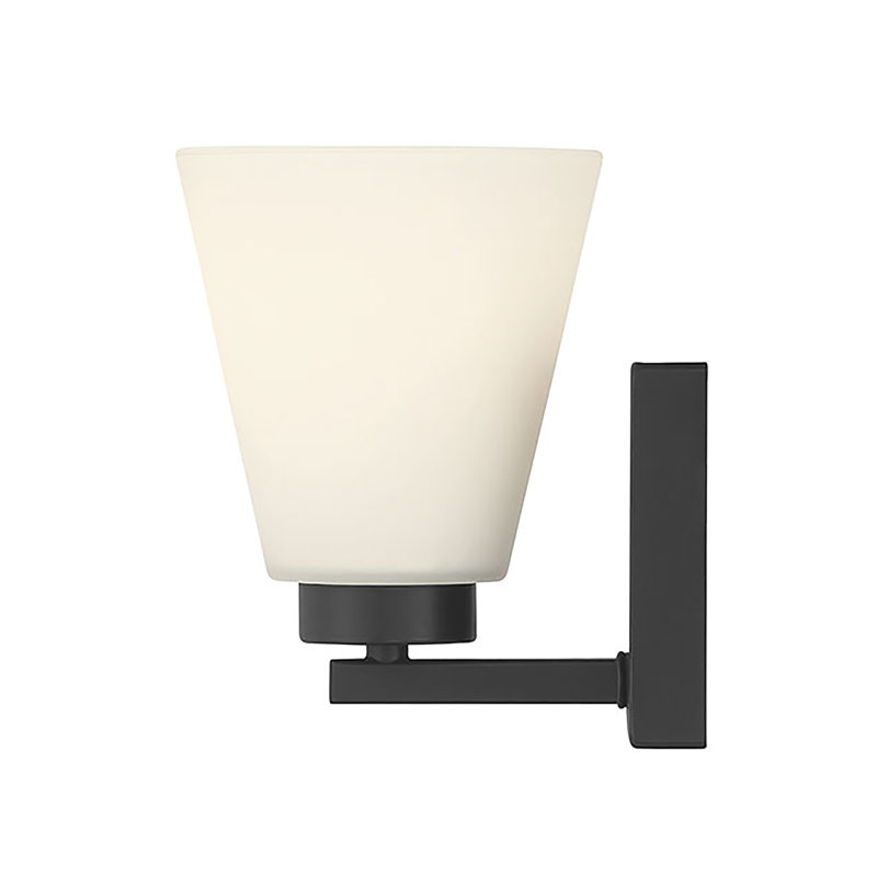Strayhan 6.75" High 1-Light Wall Sconce, Black