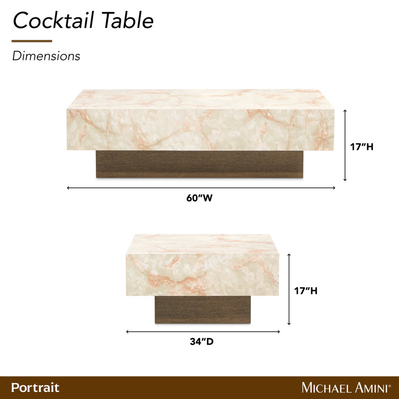 Portrait Cocktail Table - Sienna Brown