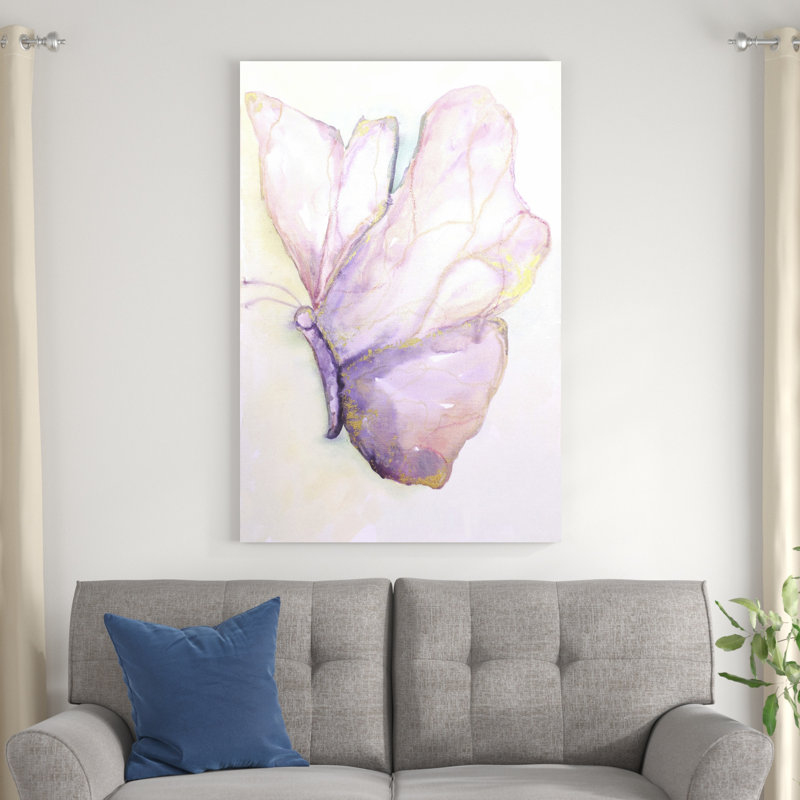 Dulzura Mariposa I, H 48 po x l 32 po, Oui, Reproduction avec cadre noyer