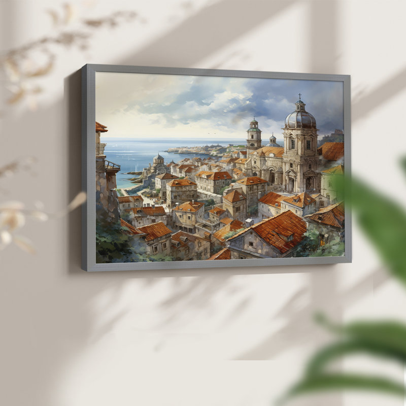 Paysage - Lxxvi - Reproduction encadrée - réarmable, H 22 po x l 28 po, Gris