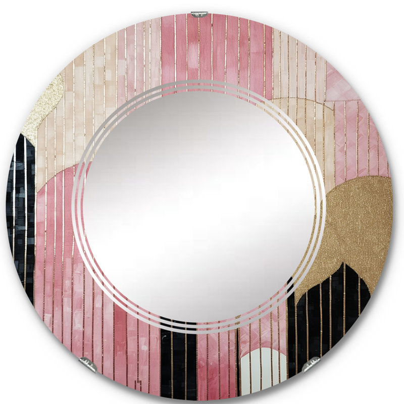 Hermidale - Miroir mural moderne rond, 24 po x 24 po