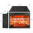 Abiud 44" Electric Fireplace w/ Mantel, Dancing Flame Effect & Stacked Stone Surround，white&brown-742423293