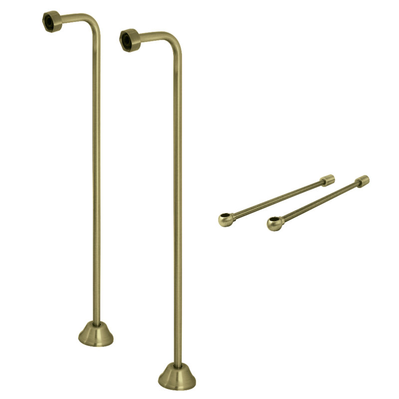 Ligne d'alimentation rétro avec support mural, Laiton antique