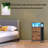 Multifunctional Bedside Table With Charging Station, LED Lights & Storage-449829231