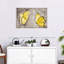 Treillis feuilles d'or sur toile-73643184