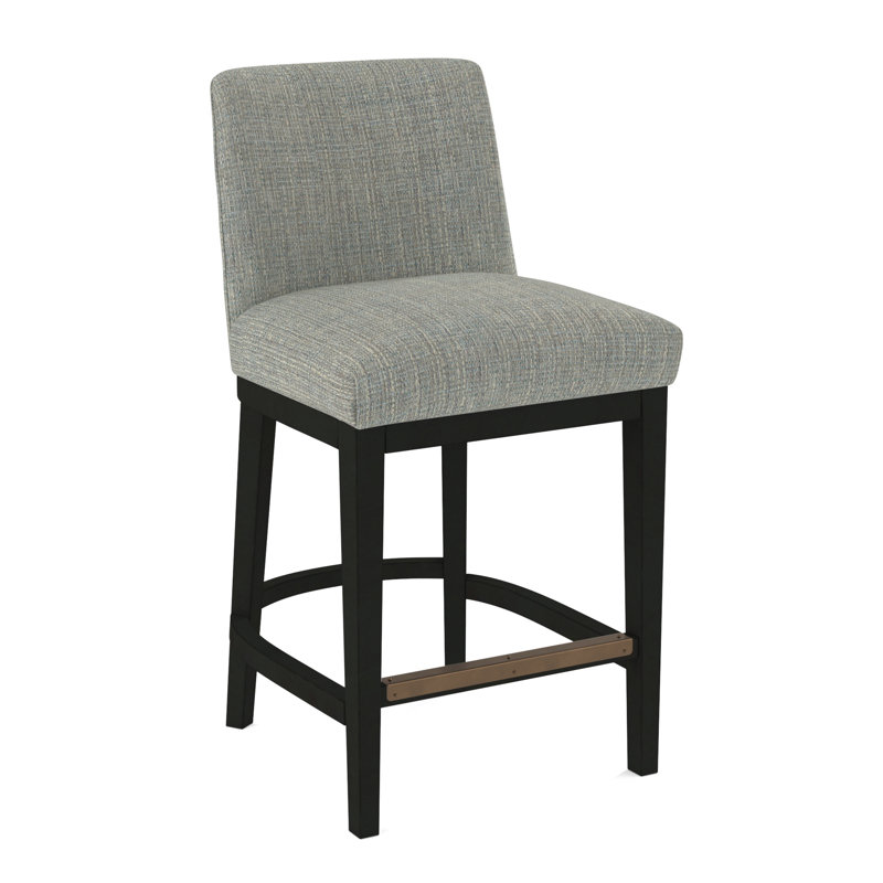 Upholstered Stool, Black, Evolution Silver Fox