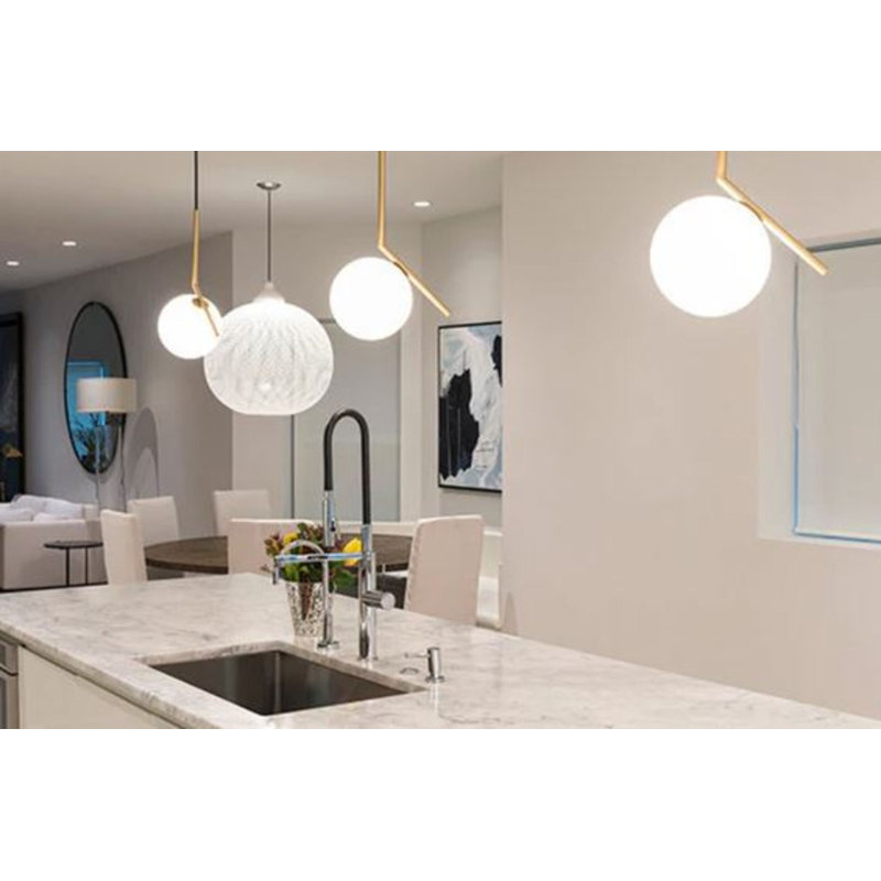 Plafonnier en verre Luana, H 28 po x l 12 po x P 12 po