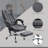Microfiber Office Chair, High Back Computer Chair With 6 Point Massage, Heat, Adjustable Height Retractable Footrest-492956286
