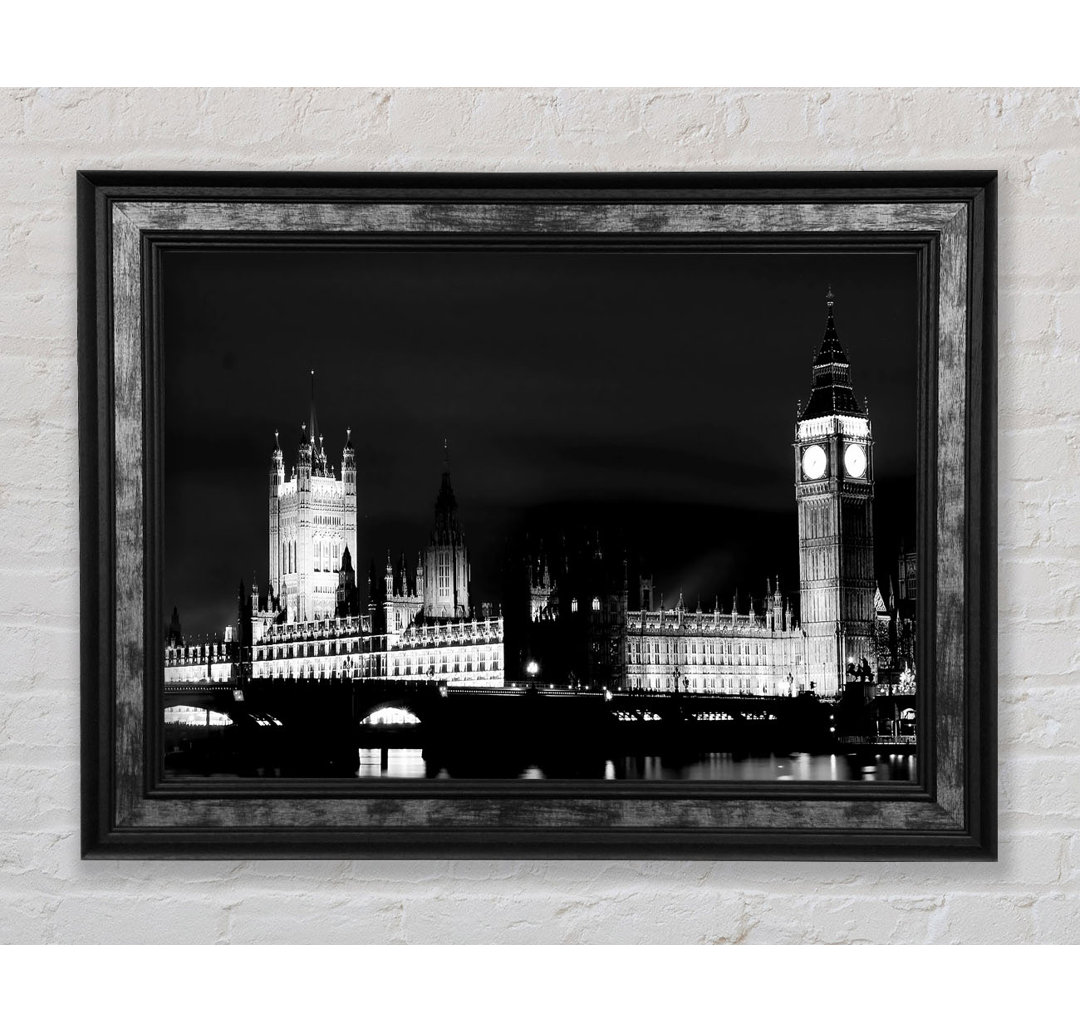 London Houses of Parliament Dark Nights - Bilderrahmen Kunstdrucke