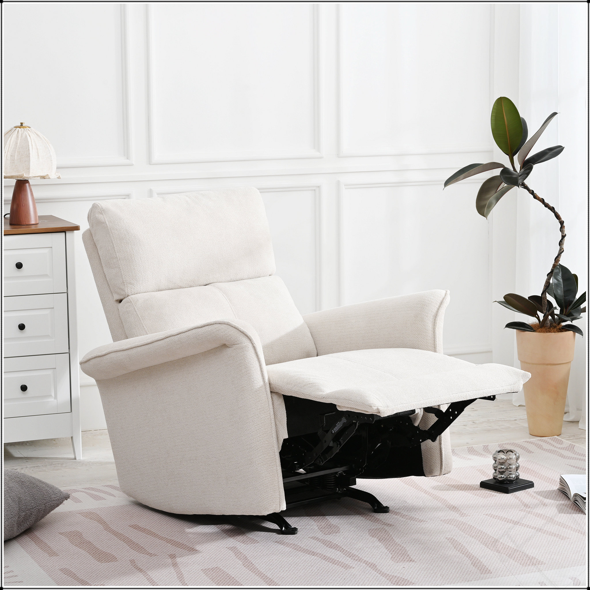 Manuel Rocking Chair George Oliver Manual Rocker Recliner Chair For Adults,Manual Rocking ...