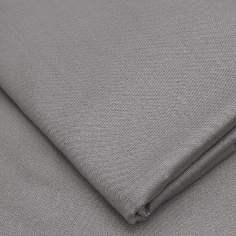 Luxury Satin King Quilt Cover Set, Dark Grey, 102.4 x 86.6 | 100% Cotton Satin, 210 Thread Count | Includes 2 Pillowcases (23.6 x 23.6) | Button Closure for Duvet, Envelope Closure for Pillows, Machine Washable