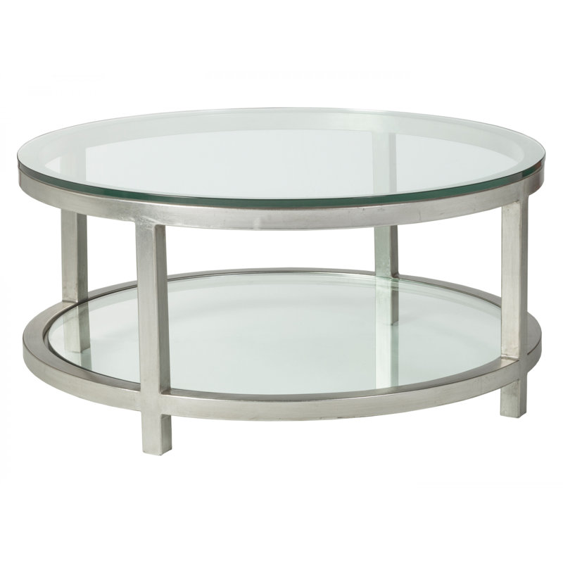 Metal Designs 2 - Piece Glass Top Living Room Table Set