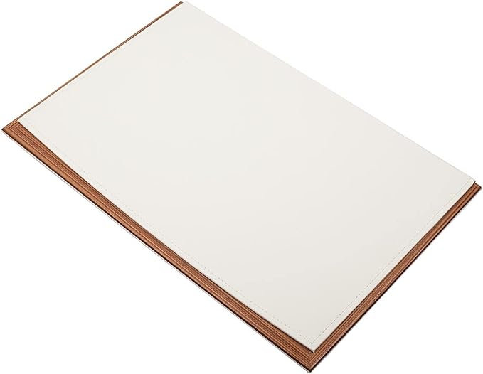 Danyah Leather / Faux Leather Desk Pad, White