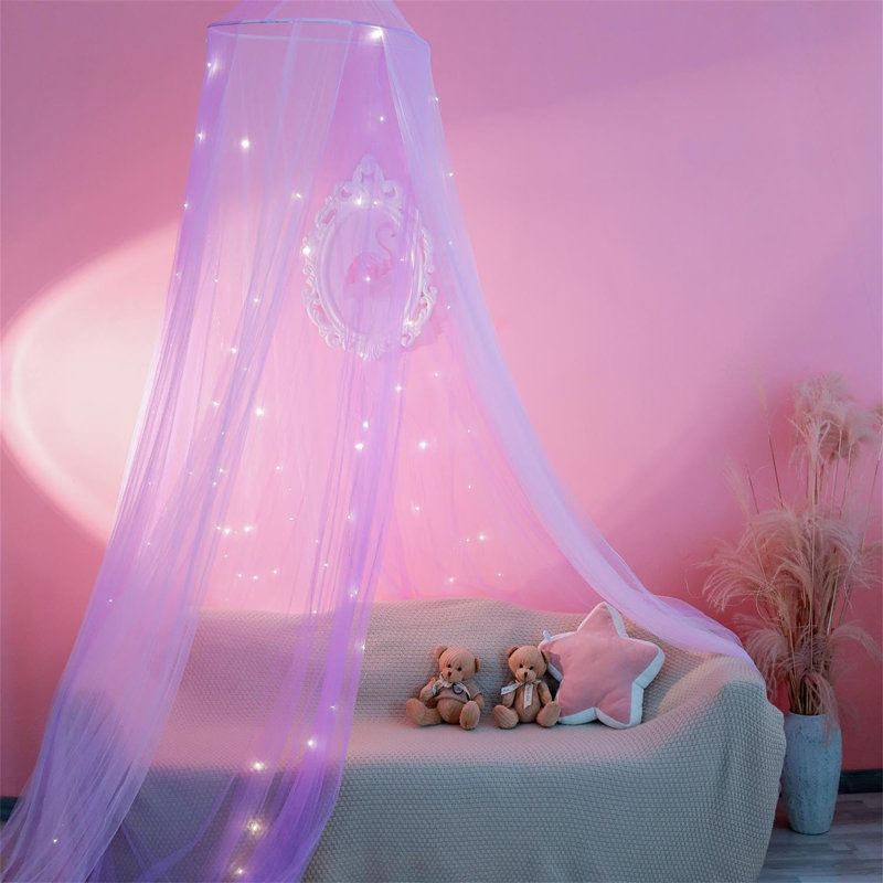 Adoniram Nylon Bed Canopy, Purple