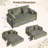 3-in-1 Convertible Sleeper Sofa with Pullout Bed and Side Storage