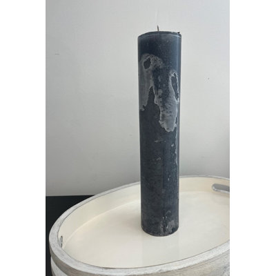 Lg. Pillar Candle Anthracite -ST - Anthracite