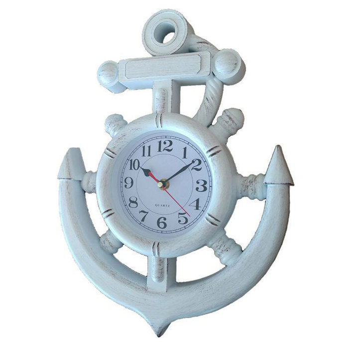 Horloge murale Wolverton, Blanc délavé
