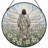 Jesus Lilies Stained Glass Window Panel，7.8H-1154340981