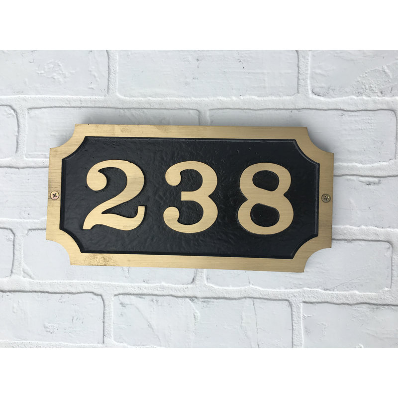 Plaque d'adresse murale sur 1 ligne William Bold, Oui
