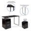 Desk with Two Drawers and Metal Frame-1255066938